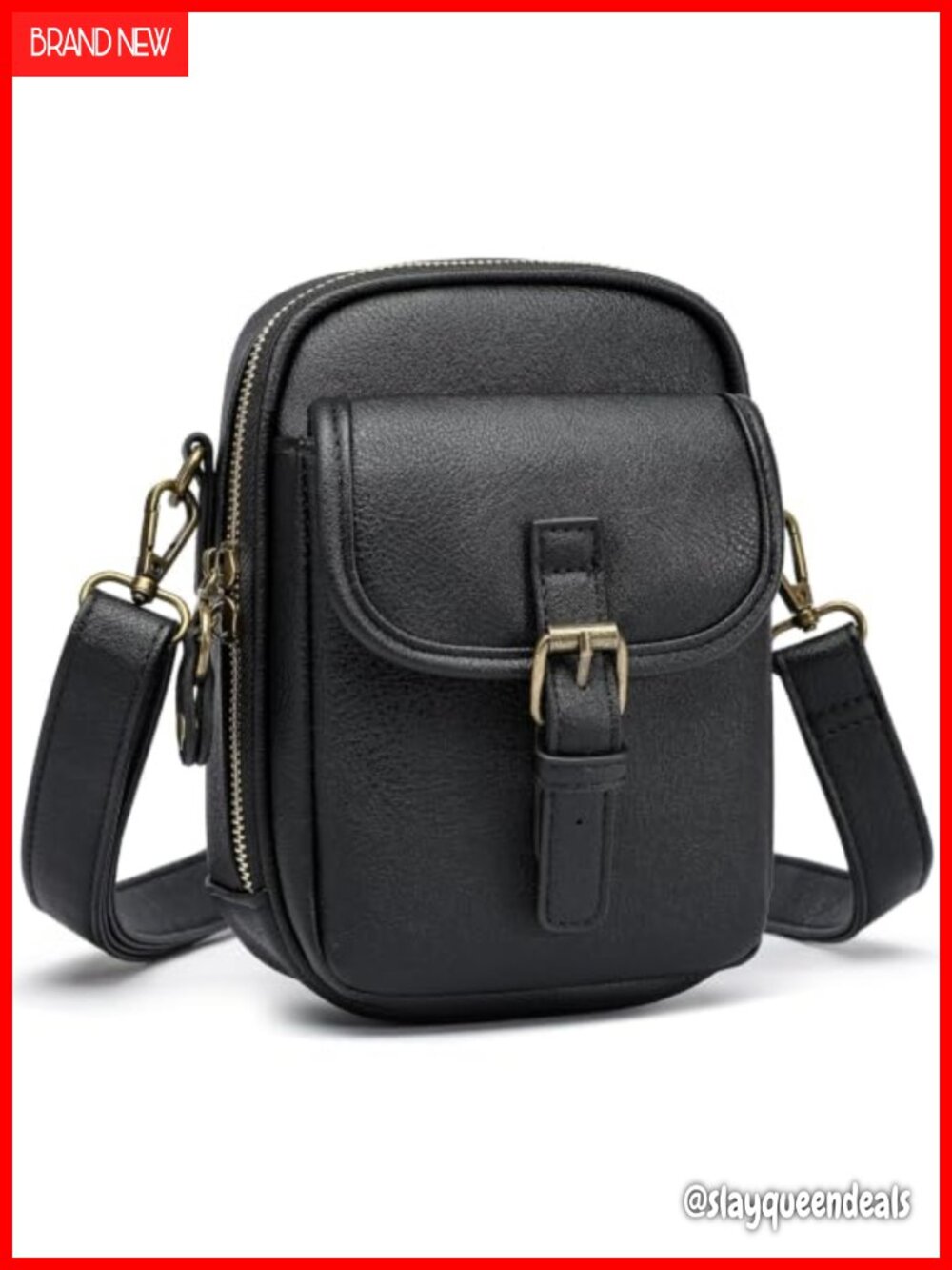 Small Crossbody Bag Vegan Leather RFID Anti Theft Messenger Purse